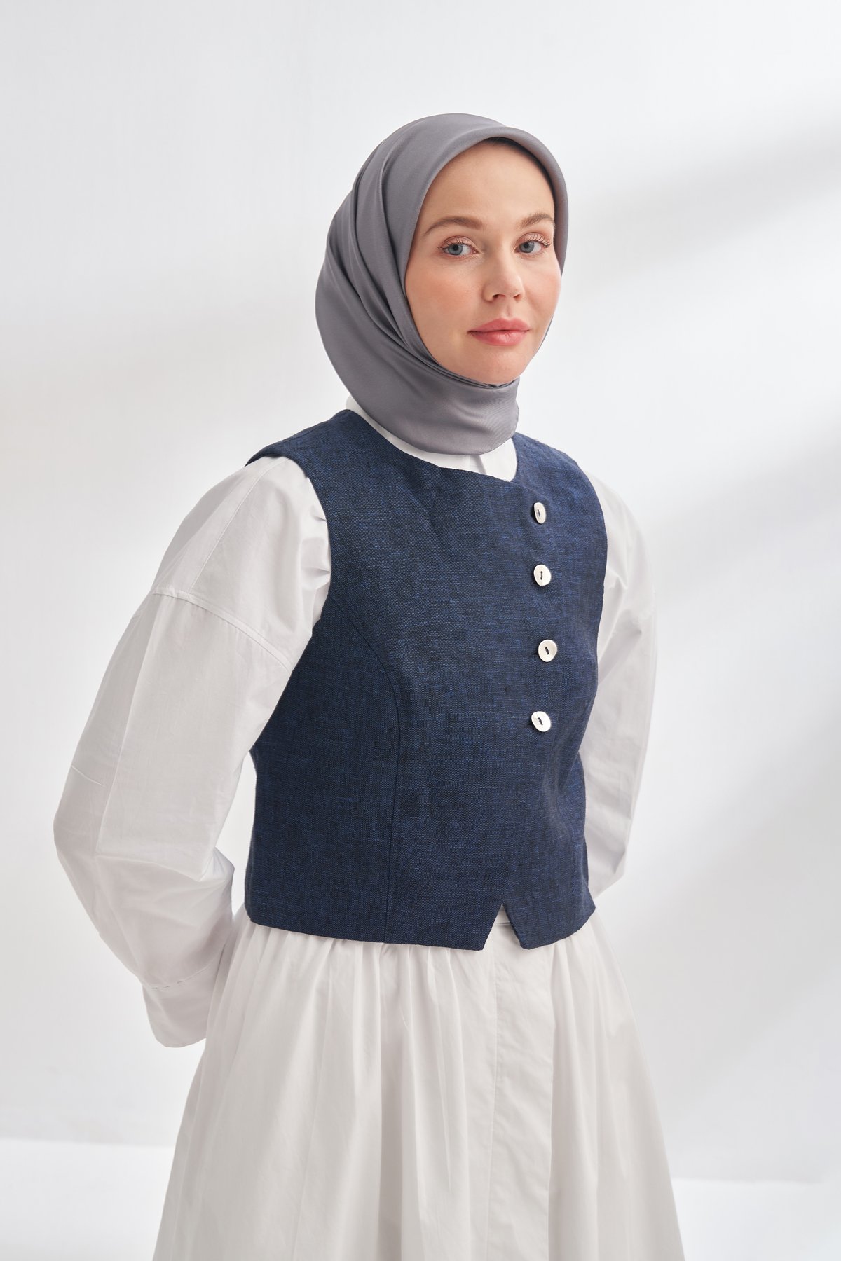 PREMIUM TWILL İPEK EŞARP - FÜME