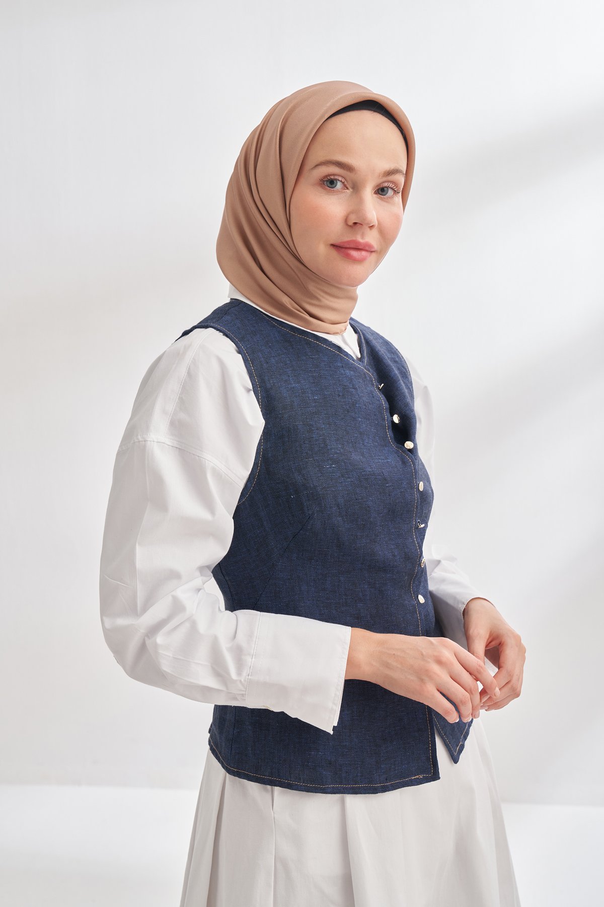 PREMIUM TWILL İPEK EŞARP - KAMEL