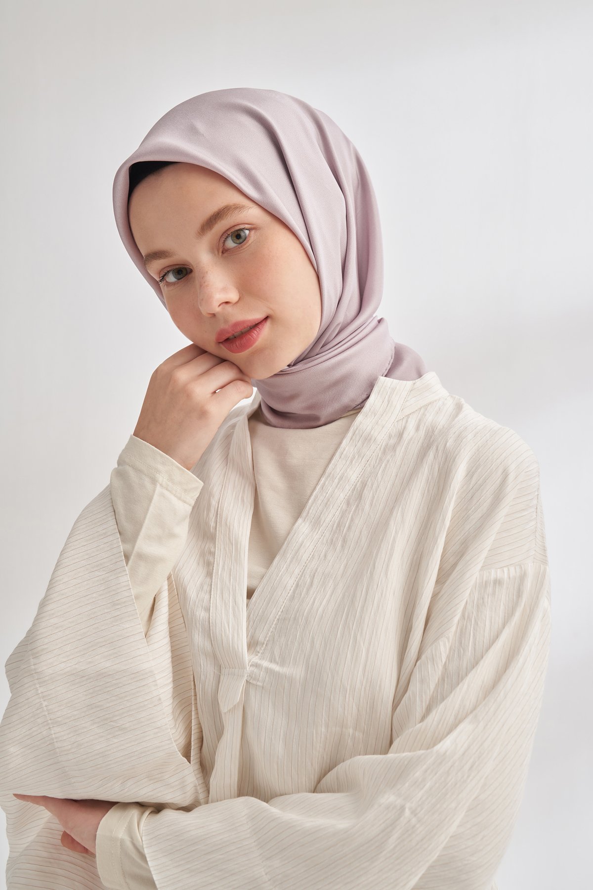 PREMIUM TWILL İPEK EŞARP - MAT GÜL KURUSU
