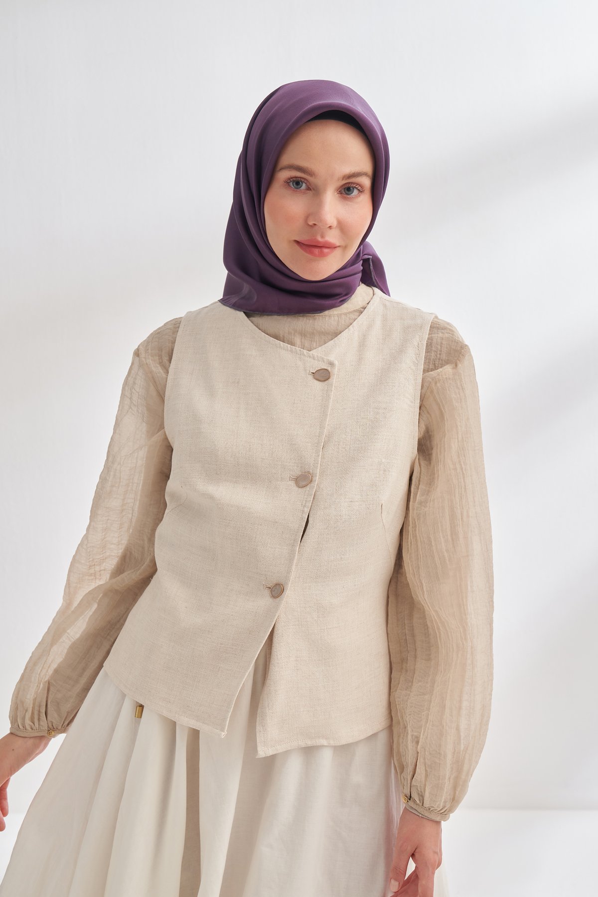 PREMIUM TWILL İPEK EŞARP - MÜRDÜM