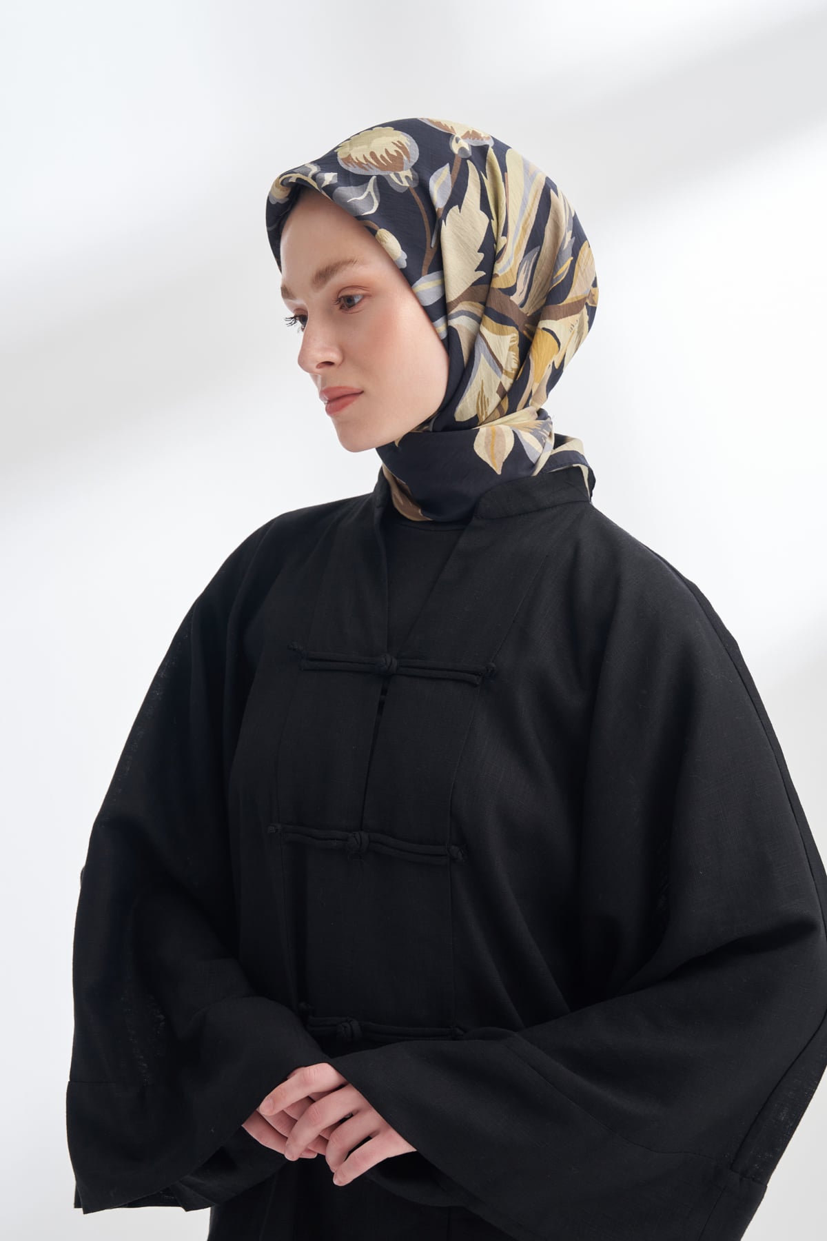 ROSELLE DESEN THE TENCEL EDIT EŞARP  - LACİVERT - BEJ