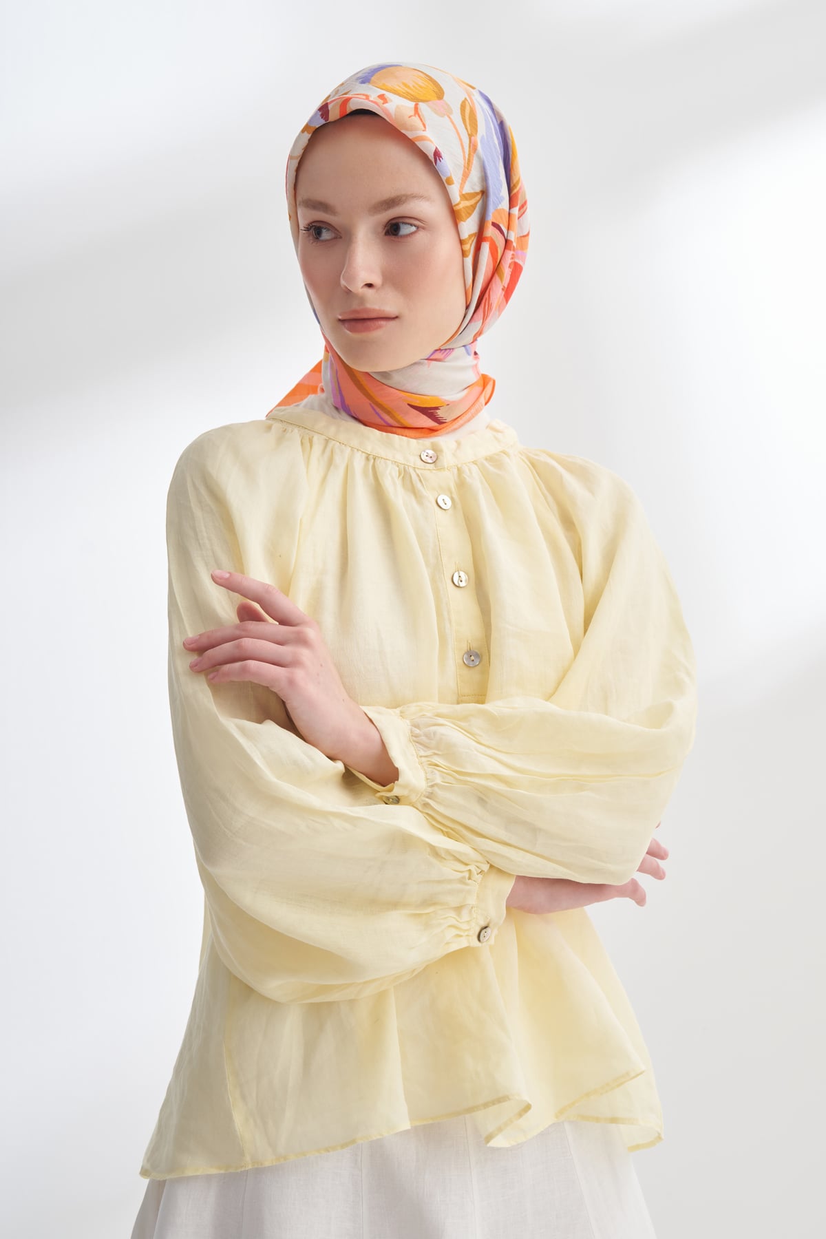 ROSELLE DESEN THE TENCEL EDIT EŞARP  - ŞEFTALİ