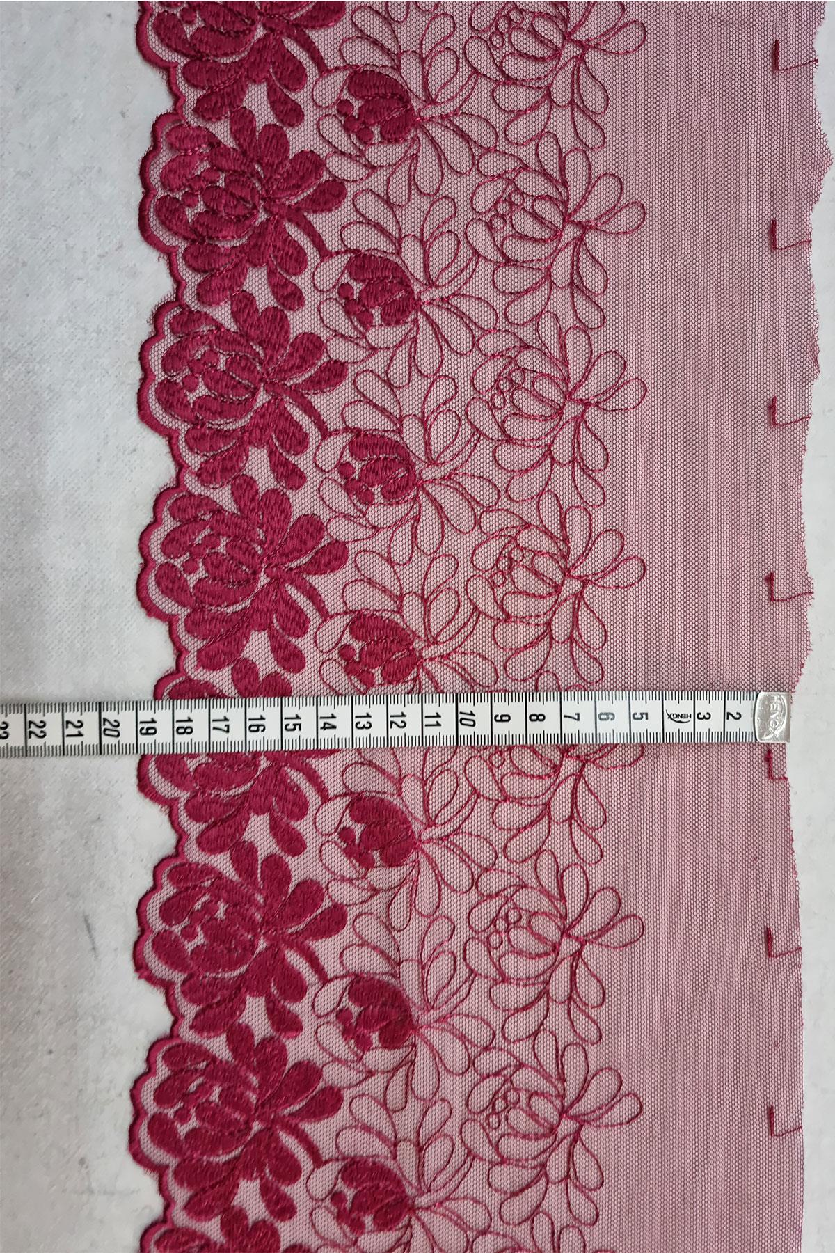 Güpür Dantel 19cm. Vişne (10007)