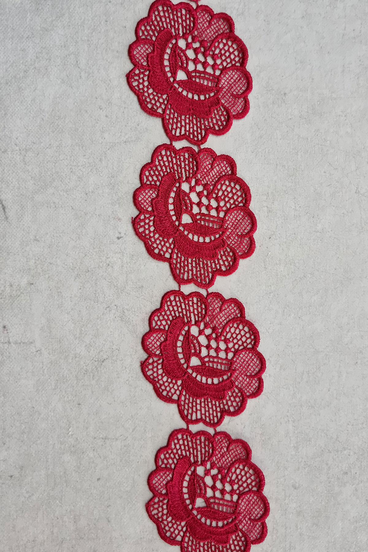 Güpür Dantel 6cm. Kırmızı (10006)