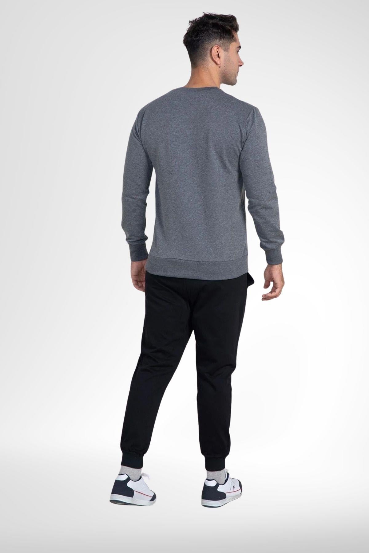 MECİT PİJAMAMecit 2976 Gri İki İp Örme Spor Model Erkek Pijama Takımı