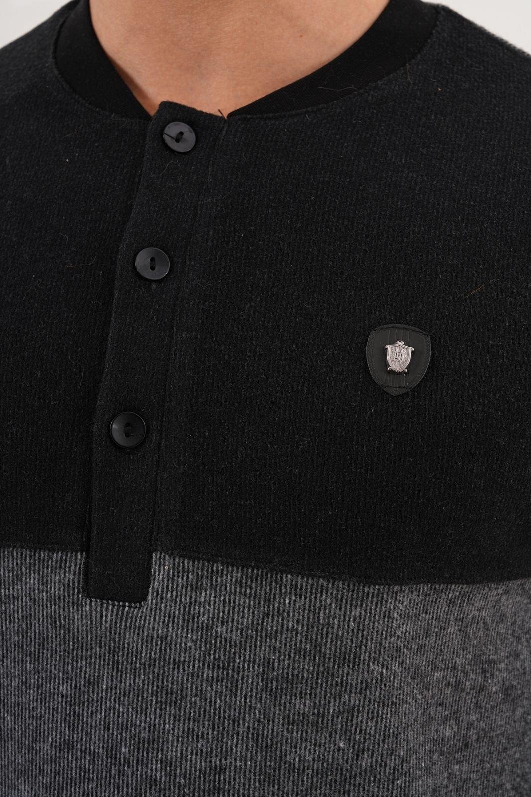 MECİT PİJAMAMecit 2999 Gri-Siyah Selanik Kumaş Kışlık Erkek Pijama Takımı