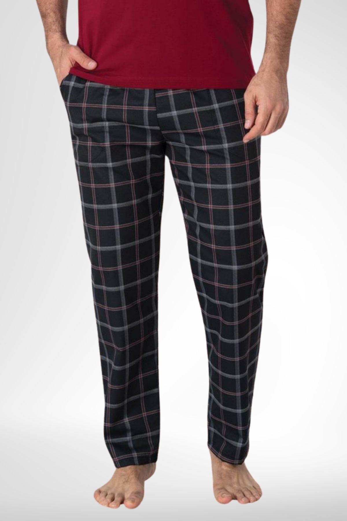MECİT PİJAMAMecit 3001 Siyah Ekoseli Erkek Tek Alt Pijama