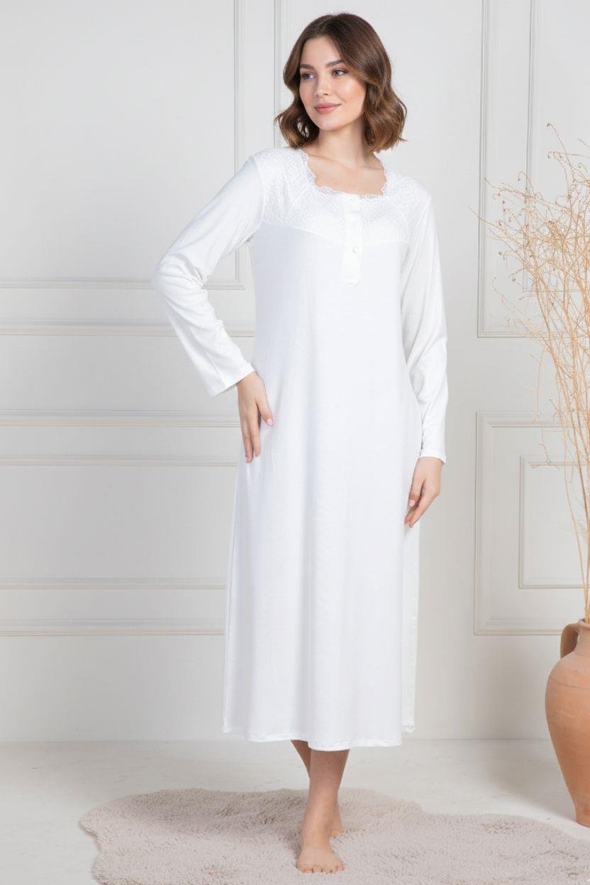 MECİT PİJAMAMecit 6157 Ekru Kadın Sabahlık Pijama Gecelik Set