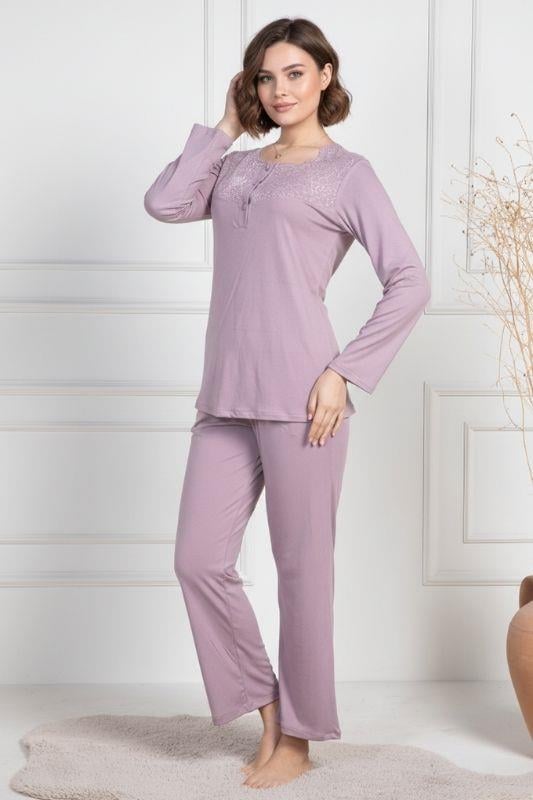 MECİT PİJAMAMecit 6157 Gül Kurusu Kadın Sabahlık Pijama Gecelik Set