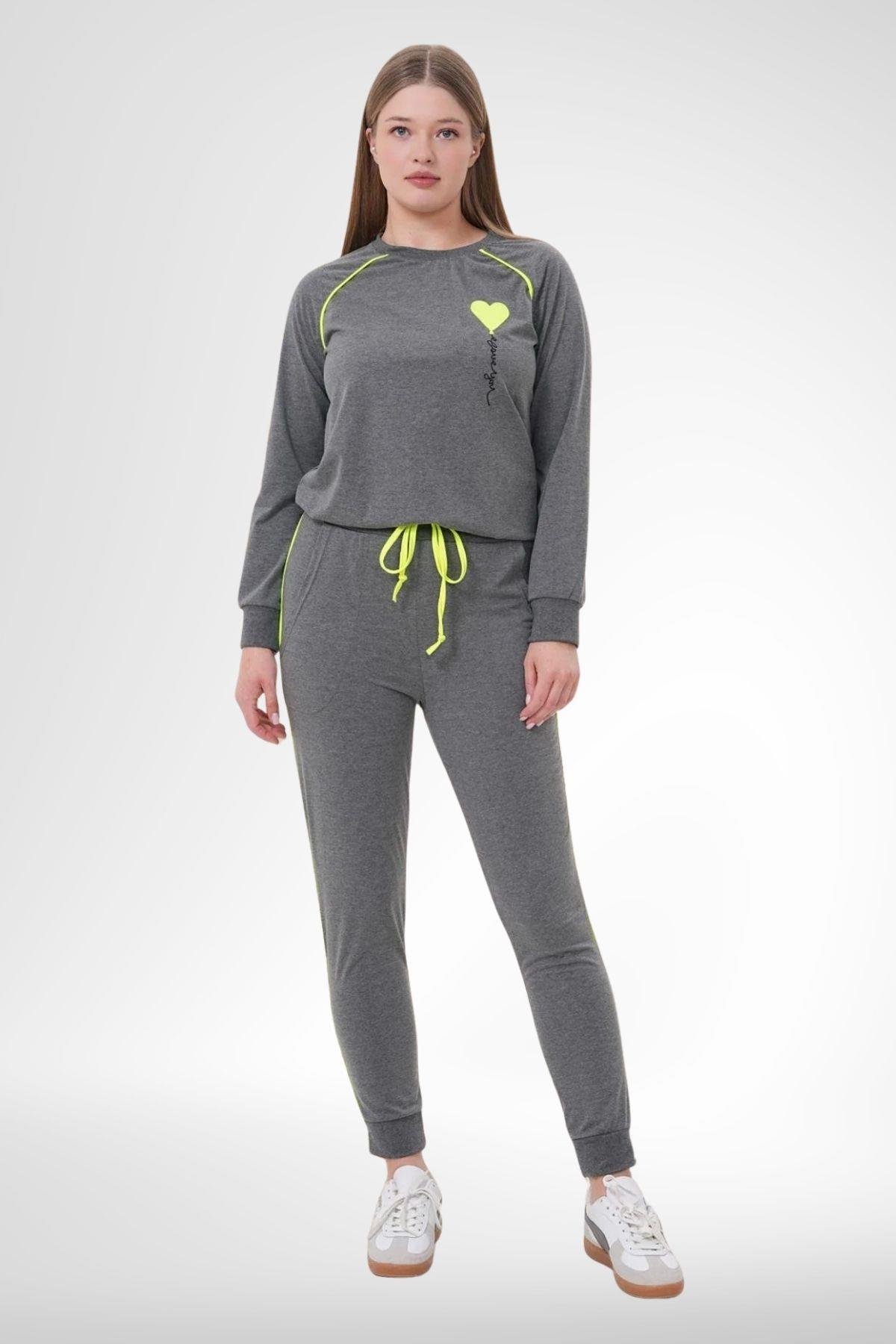 MECİT PİJAMAMecit 6200 Füme Spor Kadın Pijama Takımı