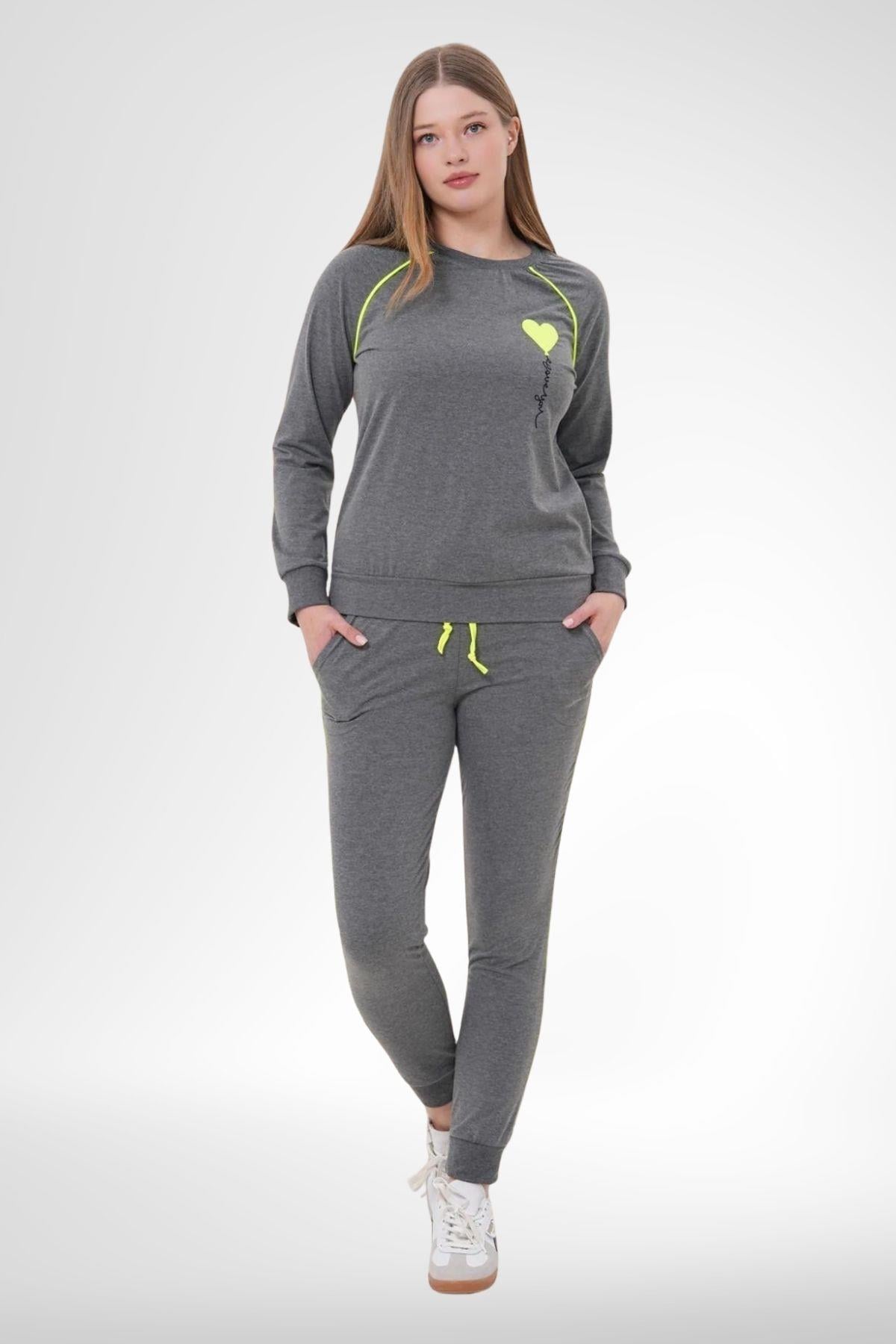 MECİT PİJAMAMecit 6200 Füme Spor Kadın Pijama Takımı