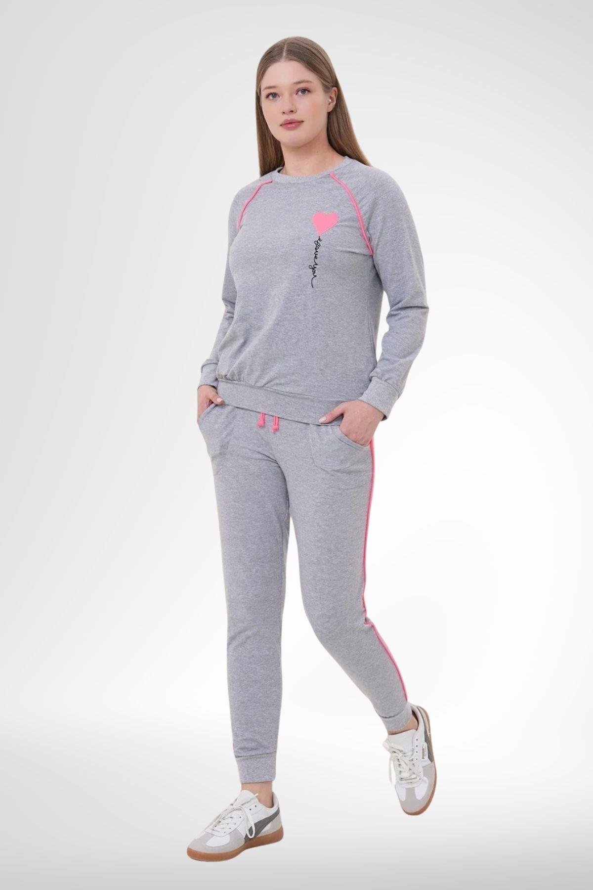 MECİT PİJAMAMecit 6200 Gri Spor Kadın Pijama Takımı