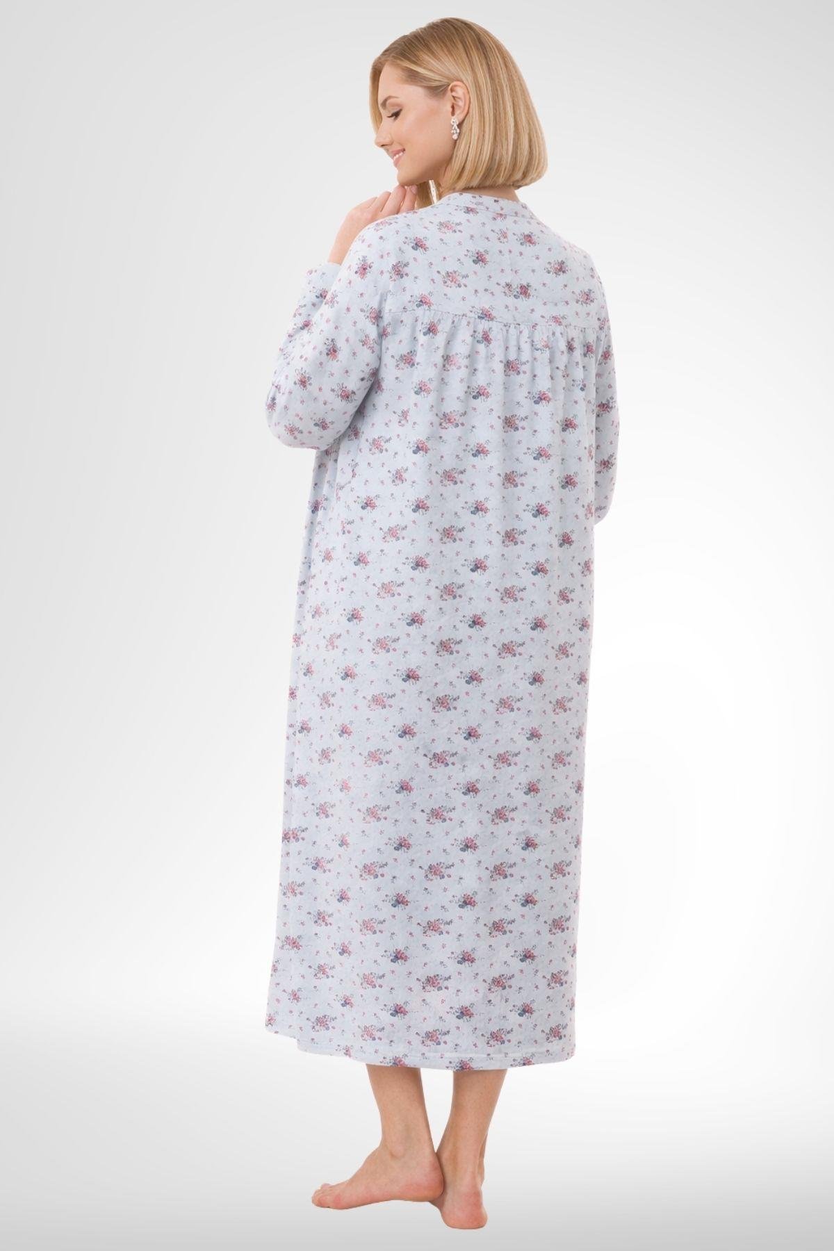 MECİT PİJAMAMecit 6205 Mavi Büyük Beden Kadın Gecelik