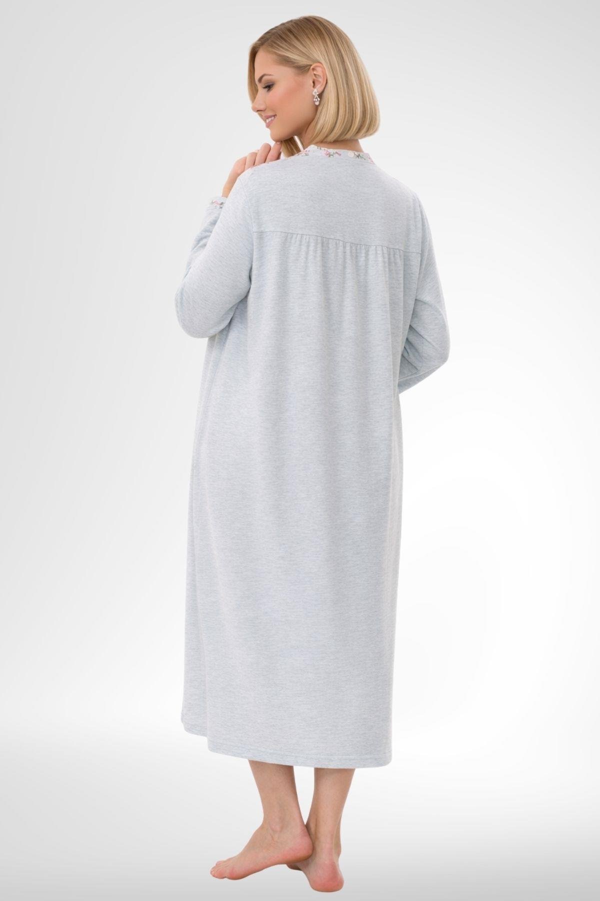 MECİT PİJAMAMecit 6207 Mavi Büyük Beden Kadın Gecelik