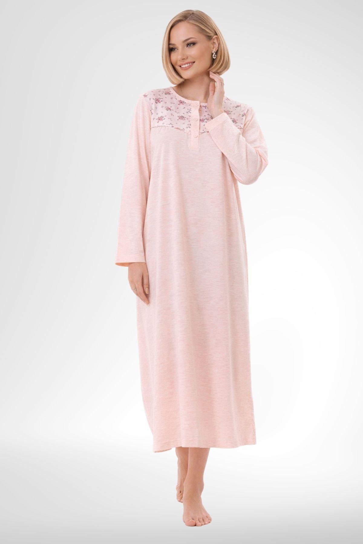 MECİT PİJAMAMecit 6207 Pudra Büyük Beden Kadın Gecelik