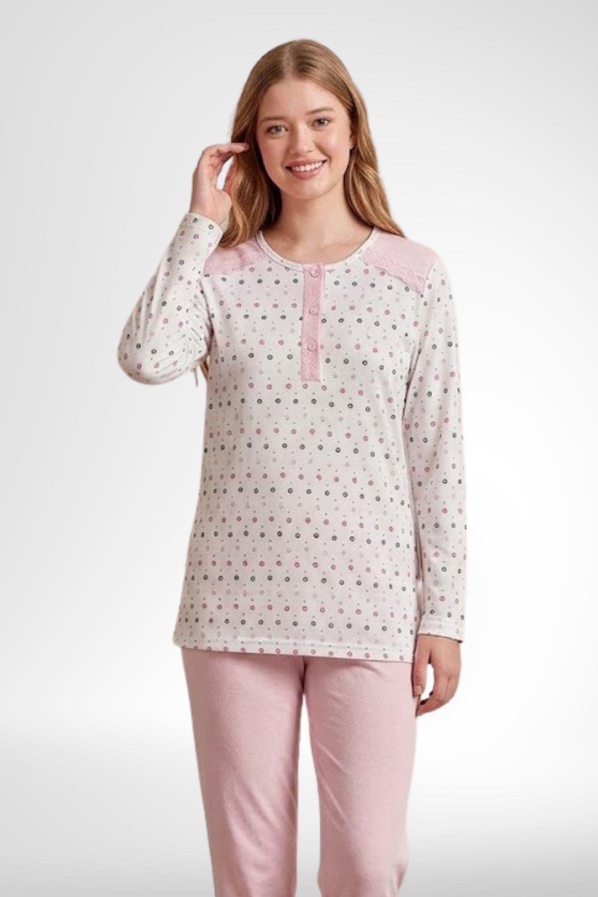 MECİT PİJAMAMecit 6355 Pembe Büyük Beden Kadın Pijama Takımı