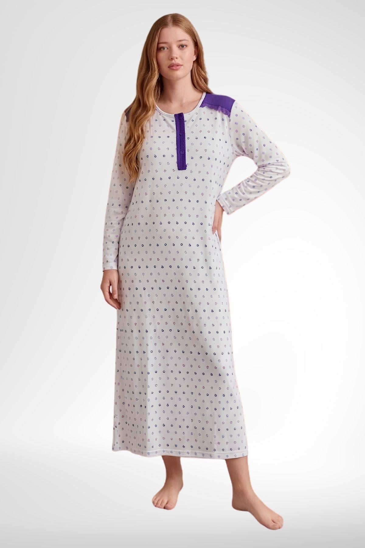 MECİT PİJAMAMecit 6360 Mor Kadın Sabahlık Pijama Gecelik Set