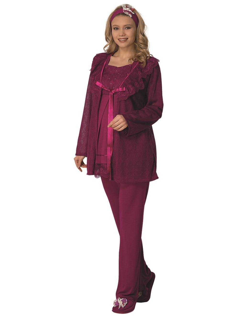 By Mecit 1802 Sabahlıklı Lohusa Pijama Takımı