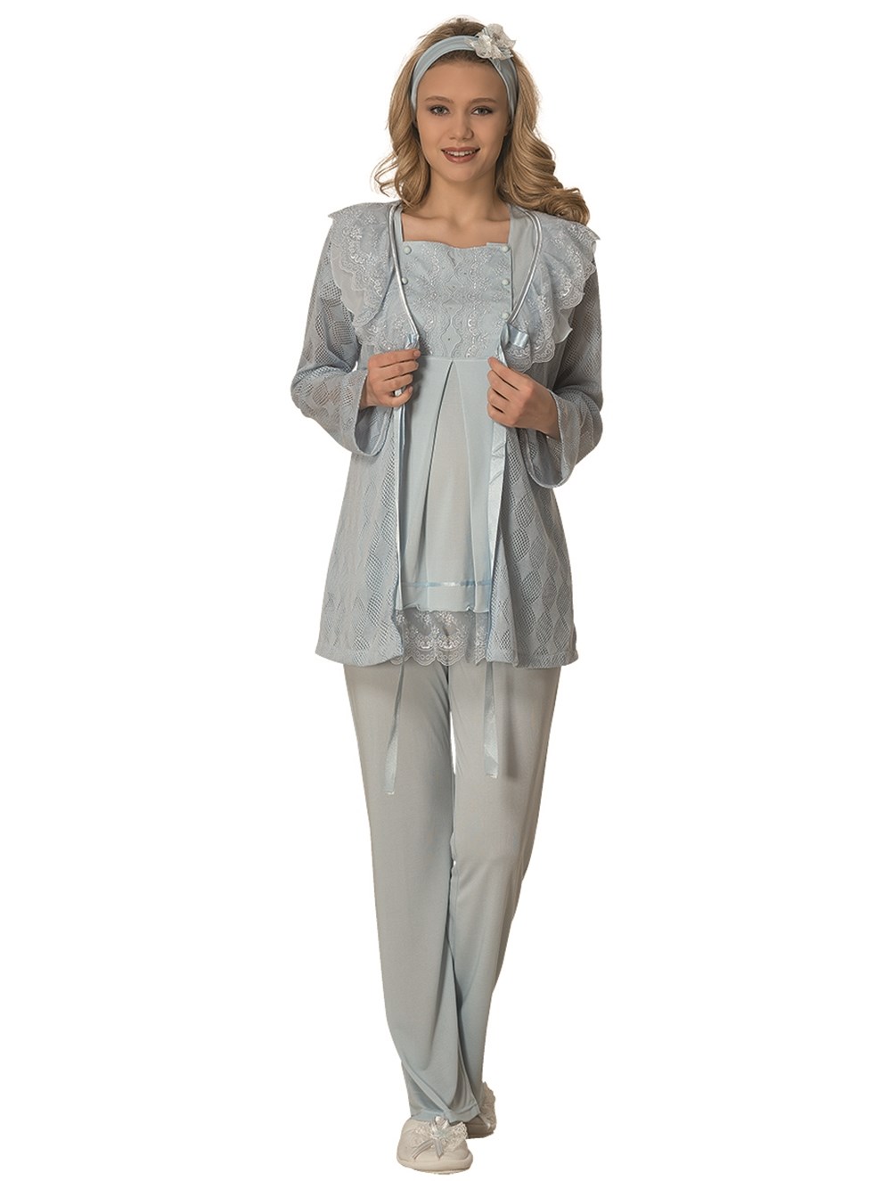 By Mecit 1802 Sabahlıklı Lohusa Pijama Takımı