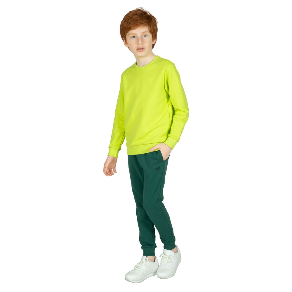 Bilcee Çocuk Unisex Bisiklet Yaka Sweatshırt IW-8419