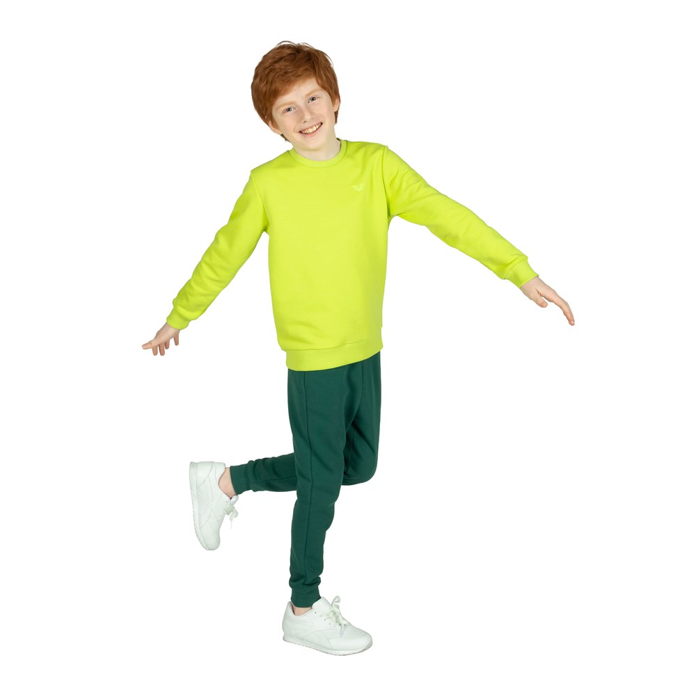Bilcee Çocuk Unisex Bisiklet Yaka Sweatshırt IW-8419