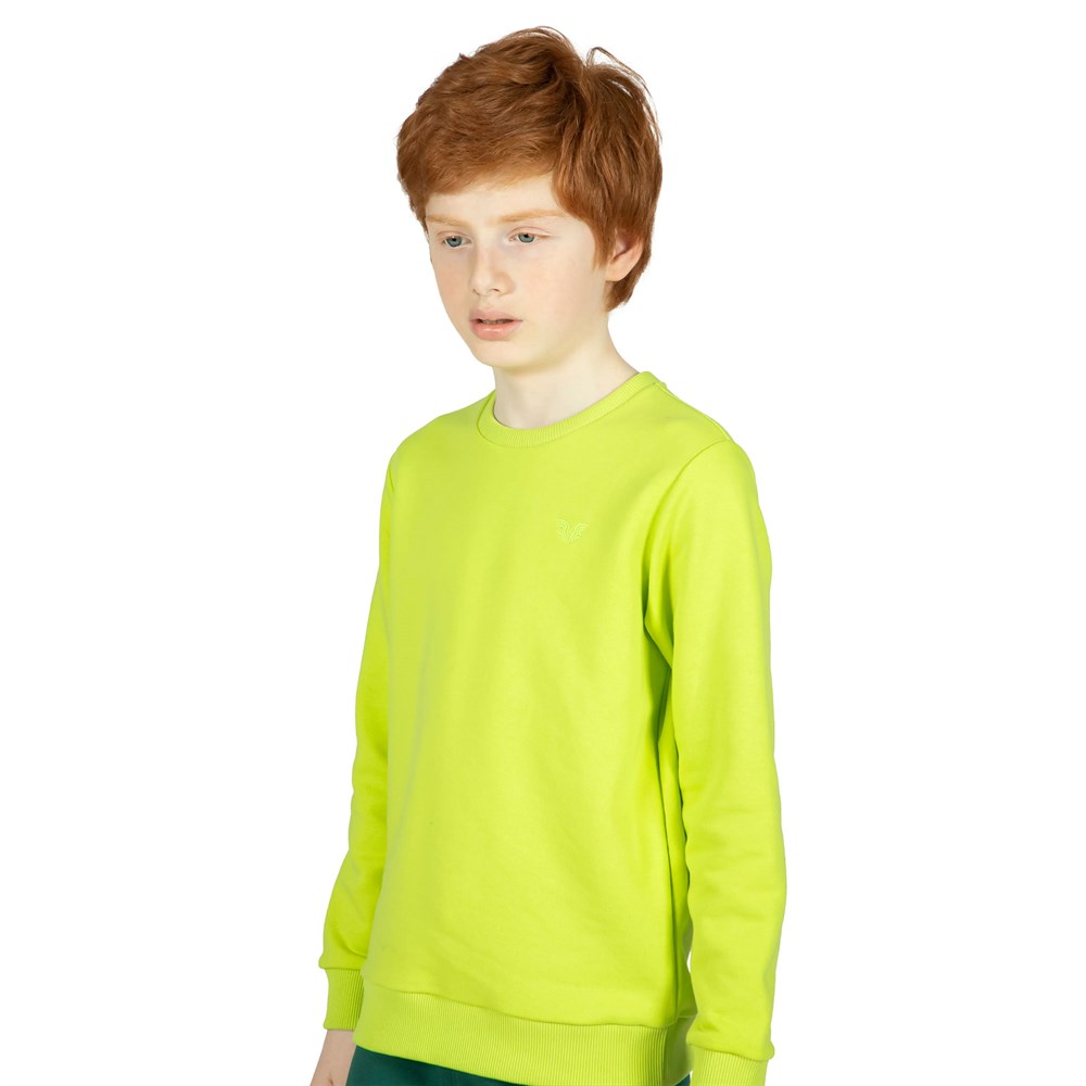 Bilcee Çocuk Unisex Bisiklet Yaka Sweatshırt IW-8419