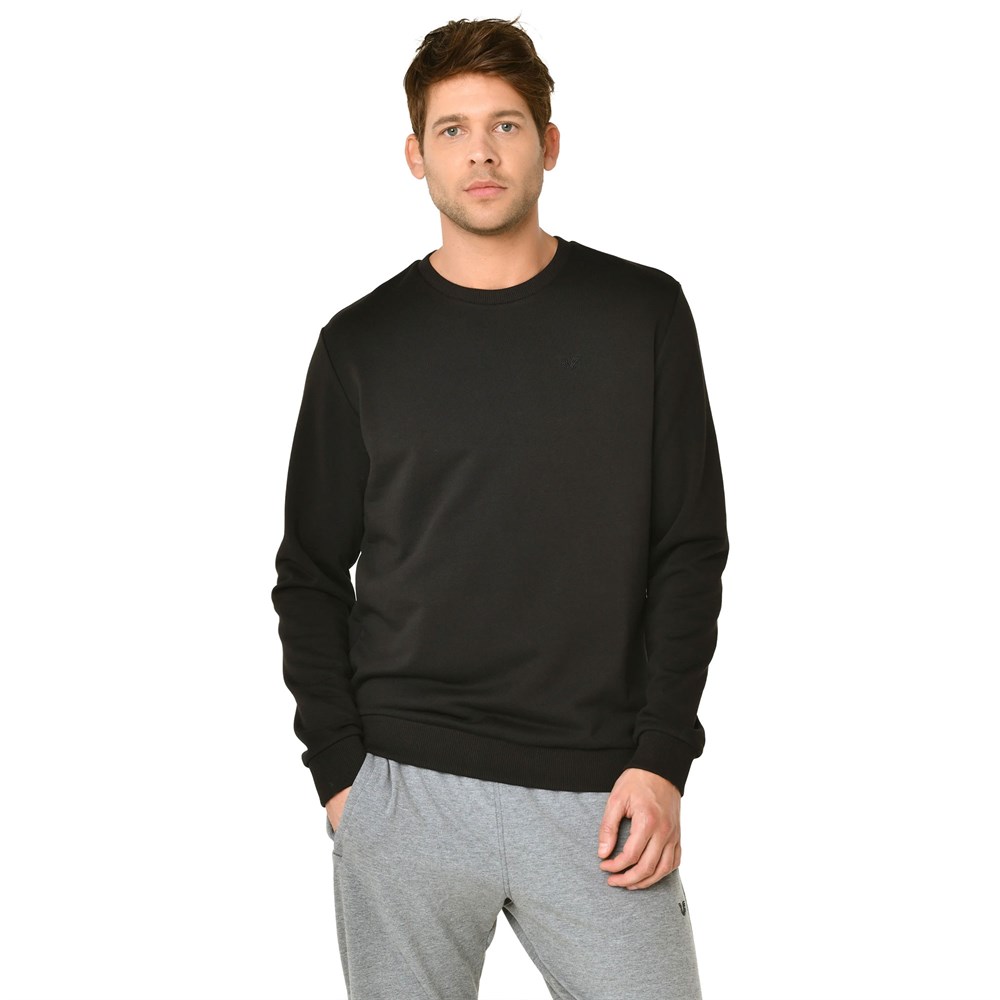 Bilcee Erkek Bisiklet Yaka Sweatshırt IW-8418