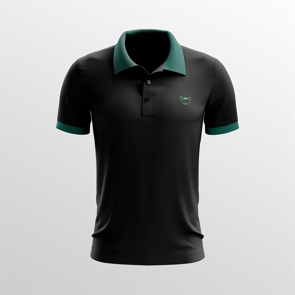 KONYASPOR ÇİZGİLİ POLO T-SHIRT SİYAH YETİŞKİN