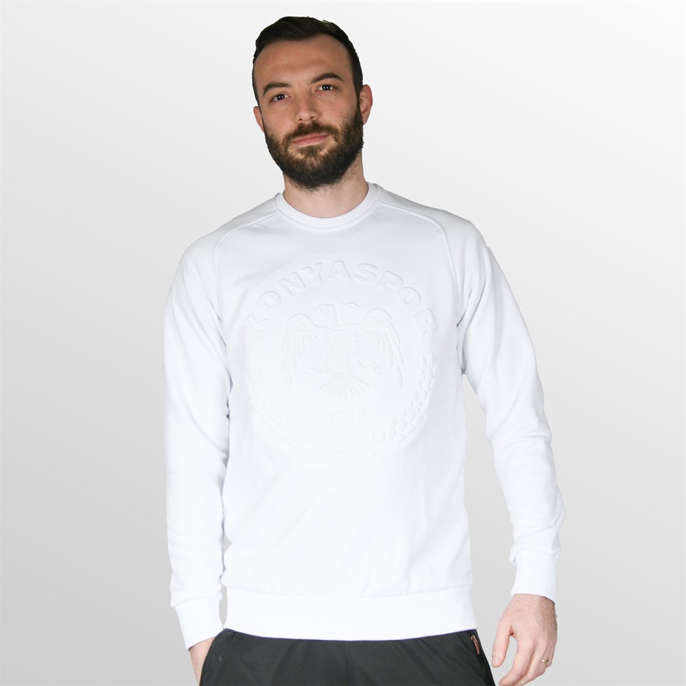 KONYASPOR GOFRE BEYAZ SWEATSHIRT