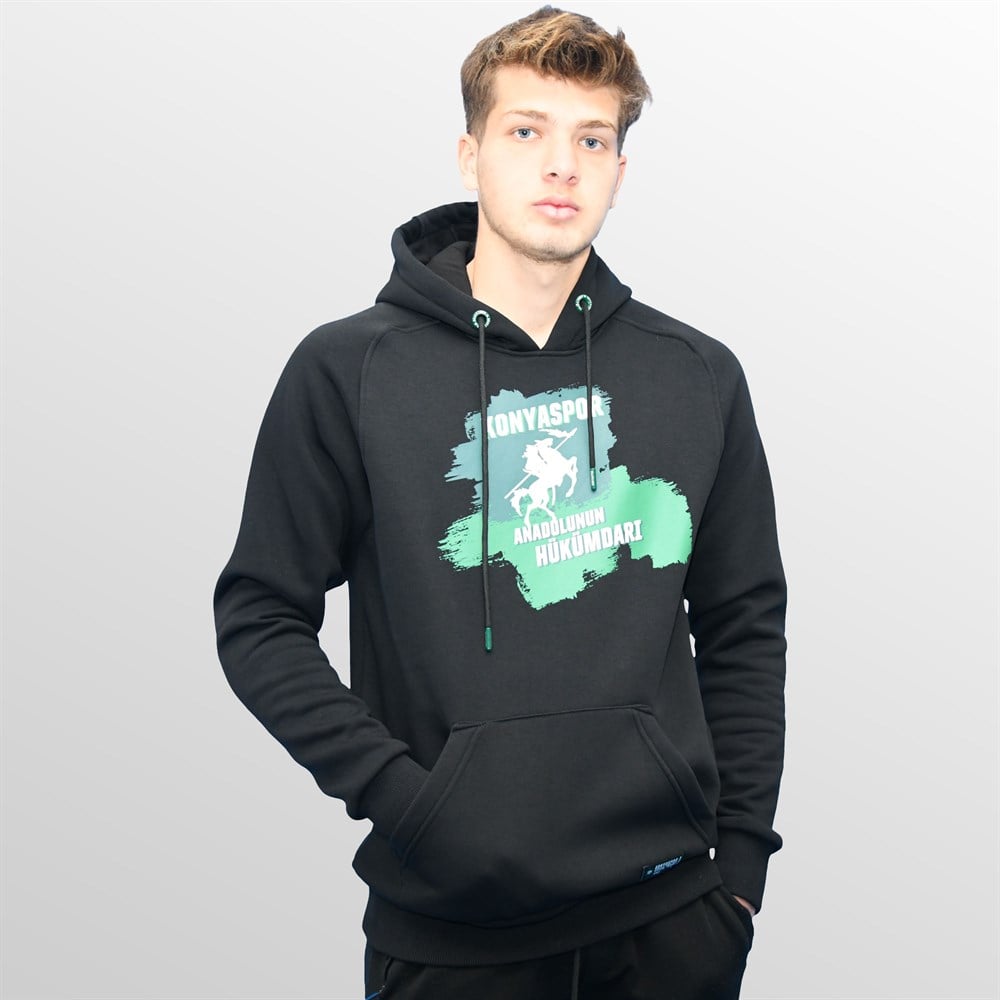 KONYASPOR HÜKÜMDAR SİYAH SWEATSHİRT