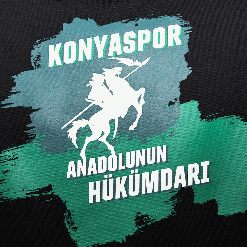 KONYASPOR HÜKÜMDAR SİYAH SWEATSHİRT