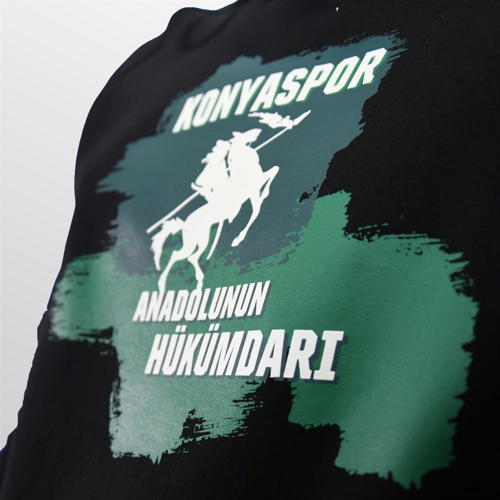 KONYASPOR HÜKÜMDAR SİYAH SWEATSHİRT