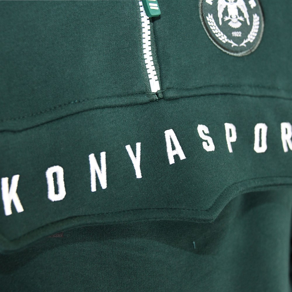 KONYASPOR KANGURU CEPLİ YEŞİL ÇOCUK SWEATSHİRT