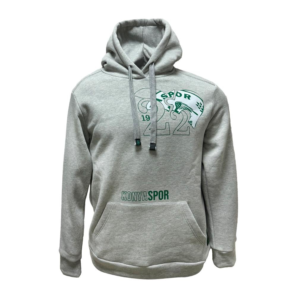 KONYASPOR KAPŞONLU GRİ SWEAT
