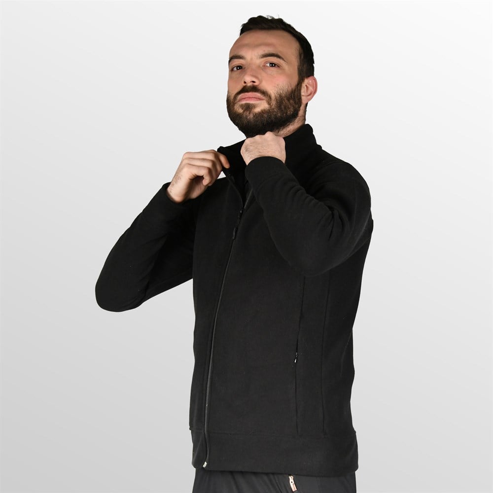 KONYASPOR LOGO SİYAH POLAR CEKET