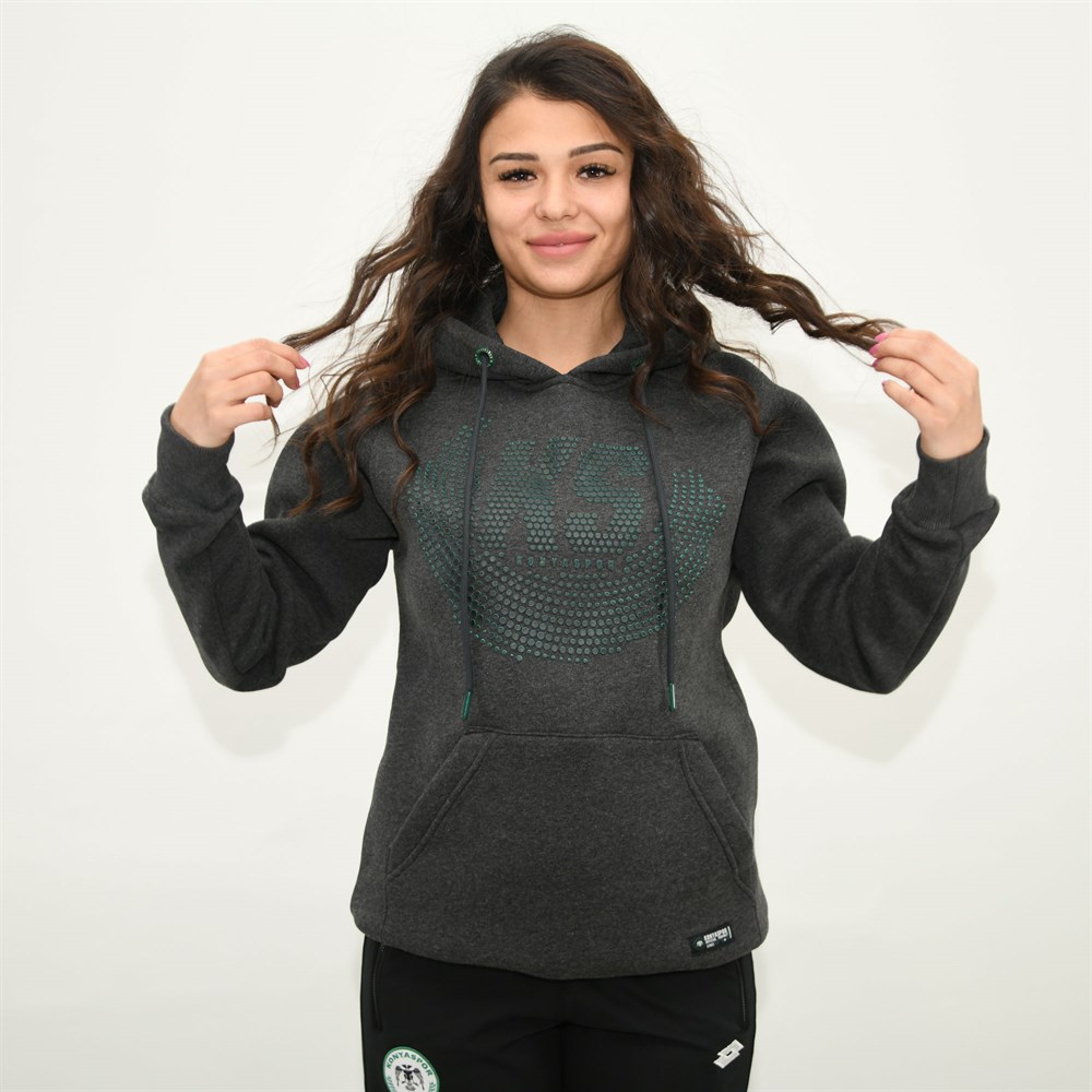 KONYASPOR NOKTALI ANTRASİT SWEATSHİRT