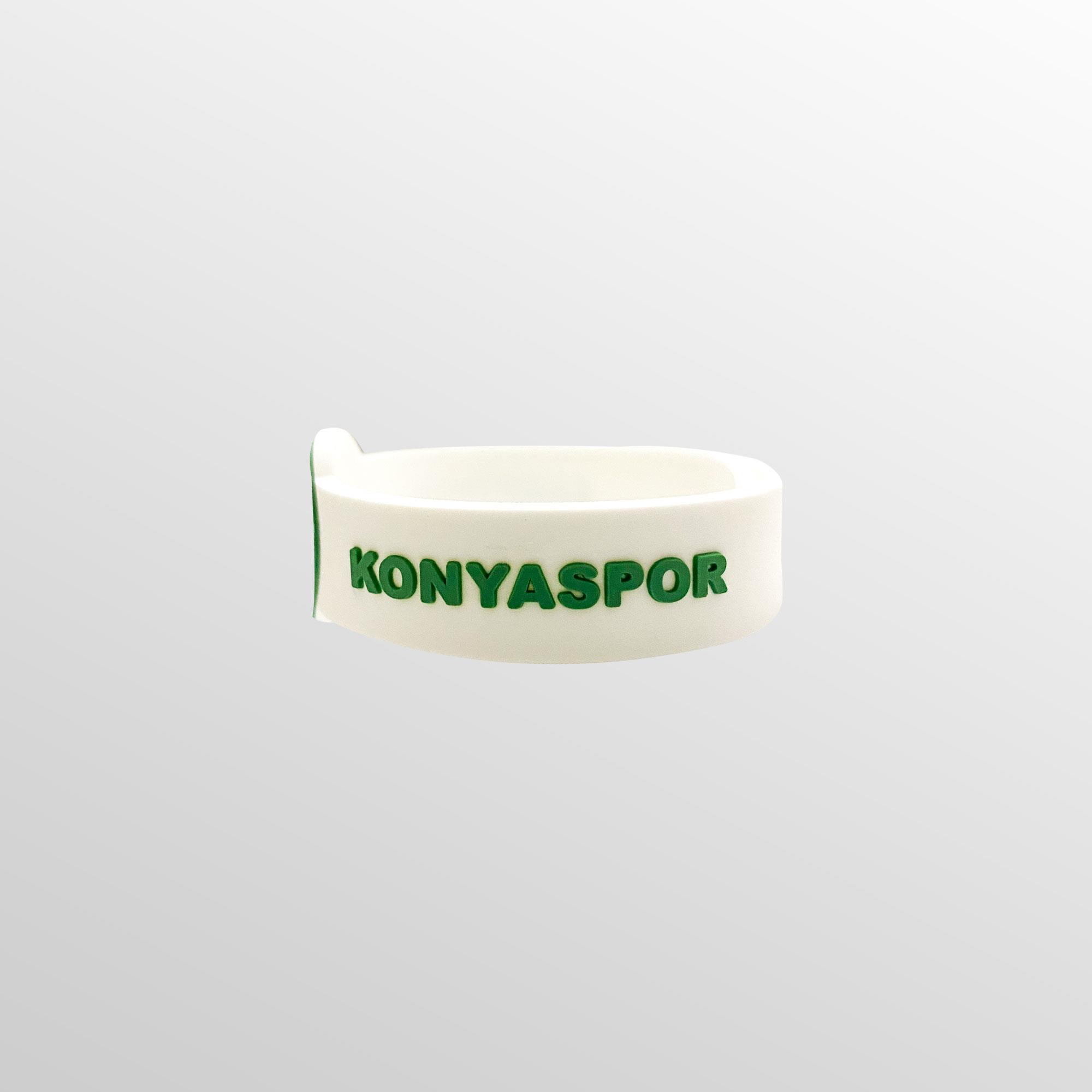 KONYASPOR SİLİKON BİLEKLİK BEYAZ - LOGOLU