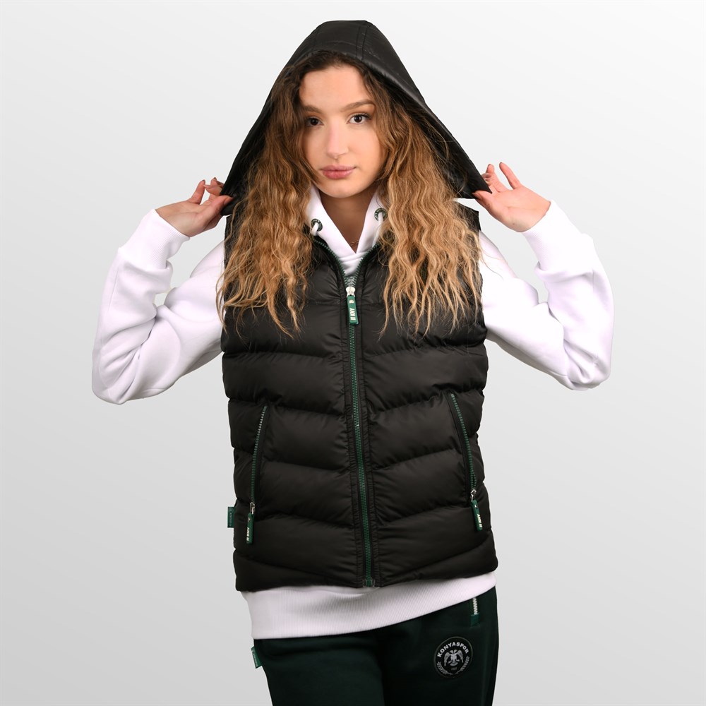 KONYASPOR SİYAH ŞİŞME YELEK