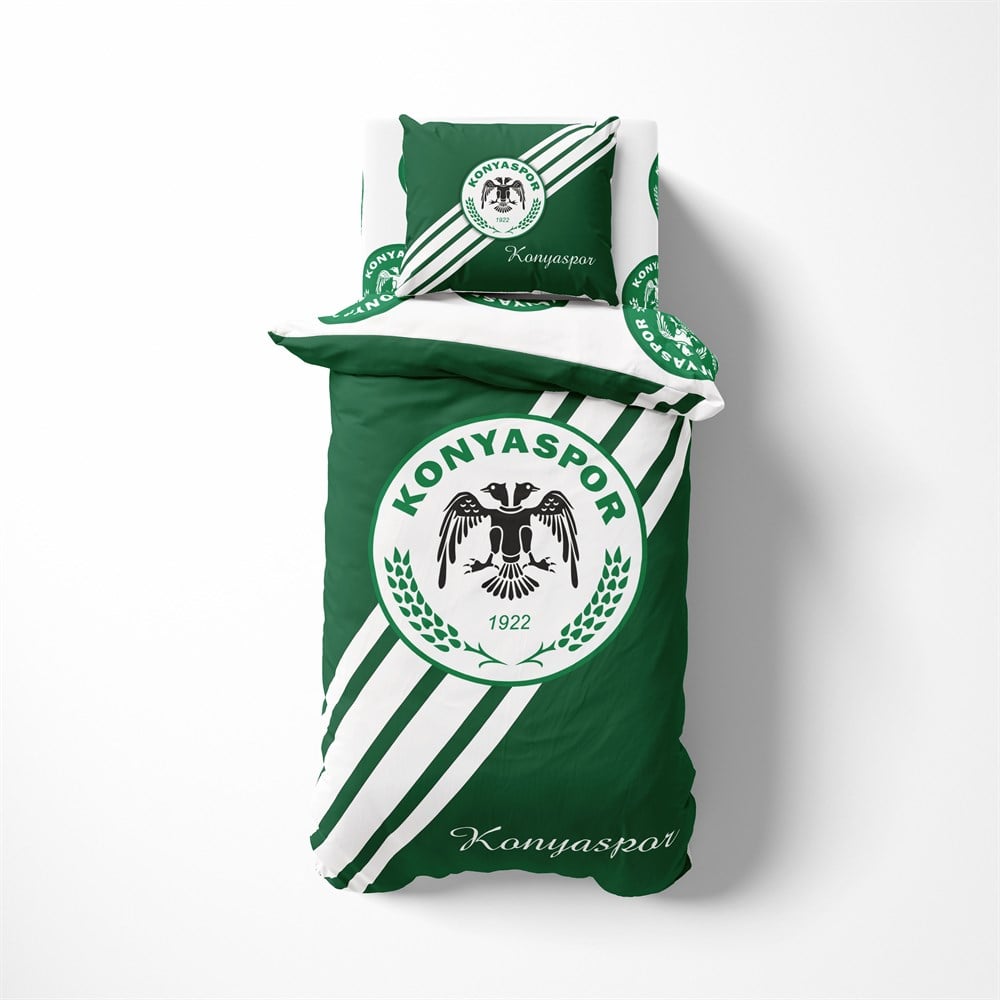 KONYASPOR YEŞİL TEK KİŞİLİK NEVRESİM TAKIMI