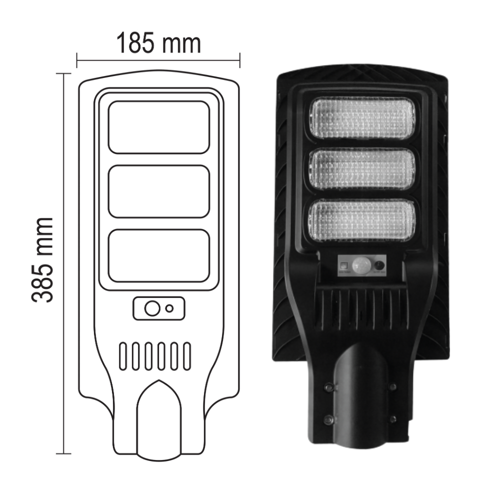 150W IP65 Solar Güneş Enerjili Bahçe ve Sokak Lambası