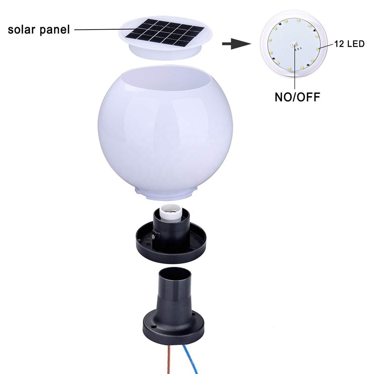 20 Watt Solar Set Üstü Dekoratif Armatür