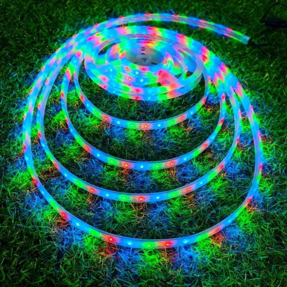 20Watt Güneş Panelli Solar 10 Metre Hortum Şerit Led  (RGB)