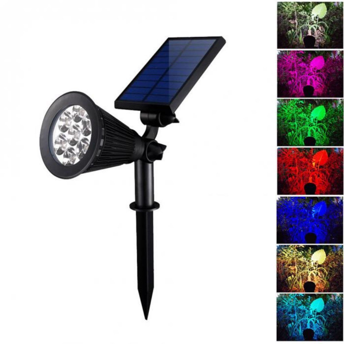 7 Watt Kazıklı Solar Sokak/Bahçe Aydınlatma Armatürü (RGB)