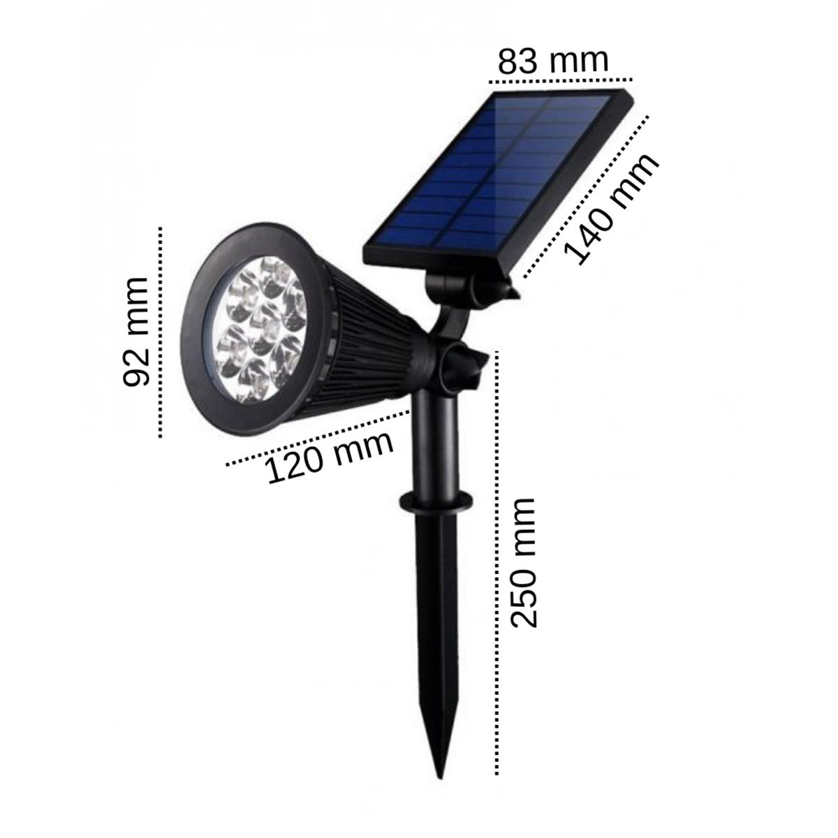 7 Watt Kazıklı Solar Sokak/Bahçe Aydınlatma Armatürü (RGB)