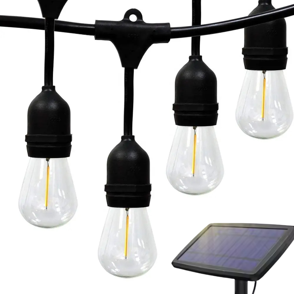 Güneş Enerjili Solar 5 Adet S14 Led Ampullü 5 Metre Led Işık Seti 