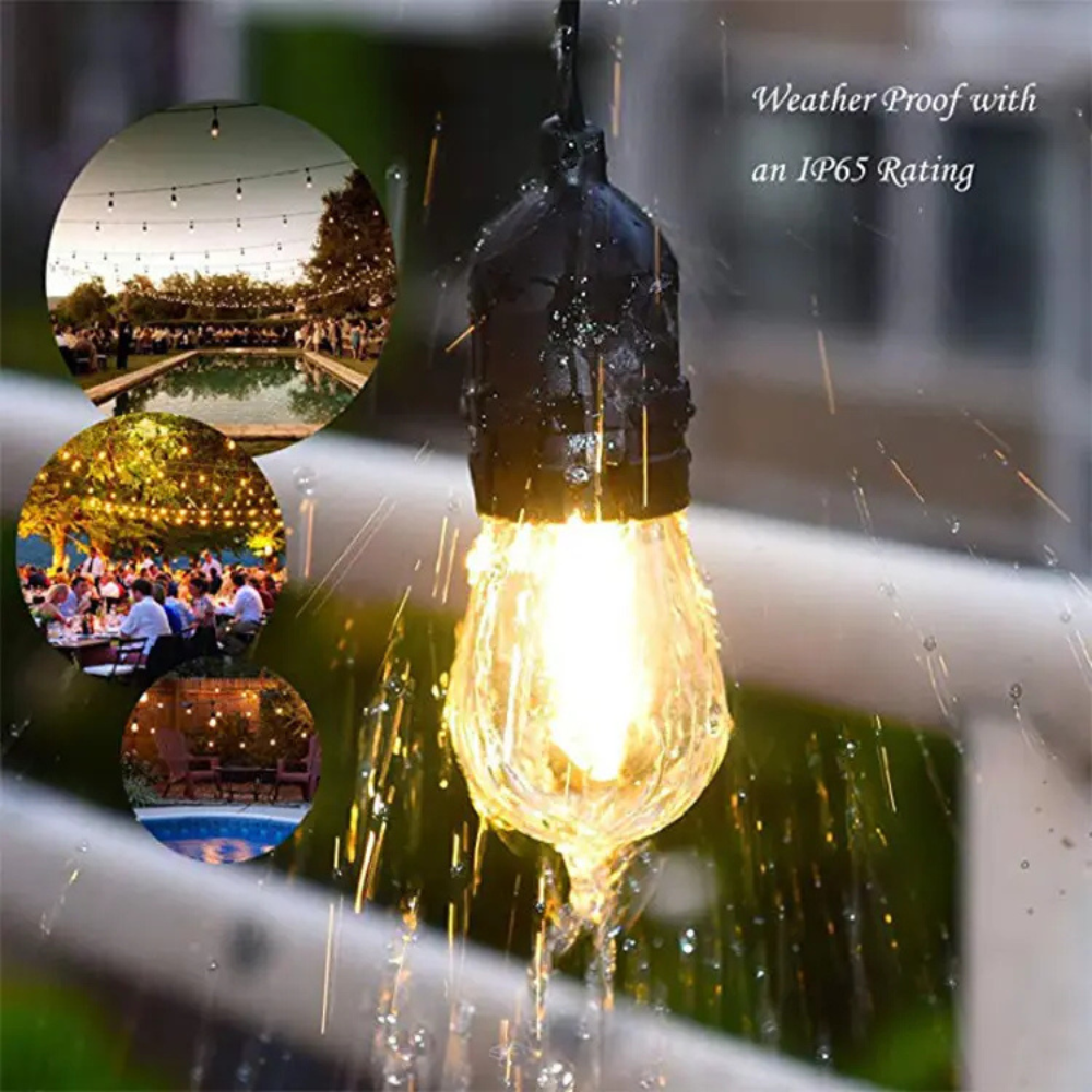 Güneş Enerjili Solar 5 Adet S14 Led Ampullü 5 Metre Led Işık Seti 