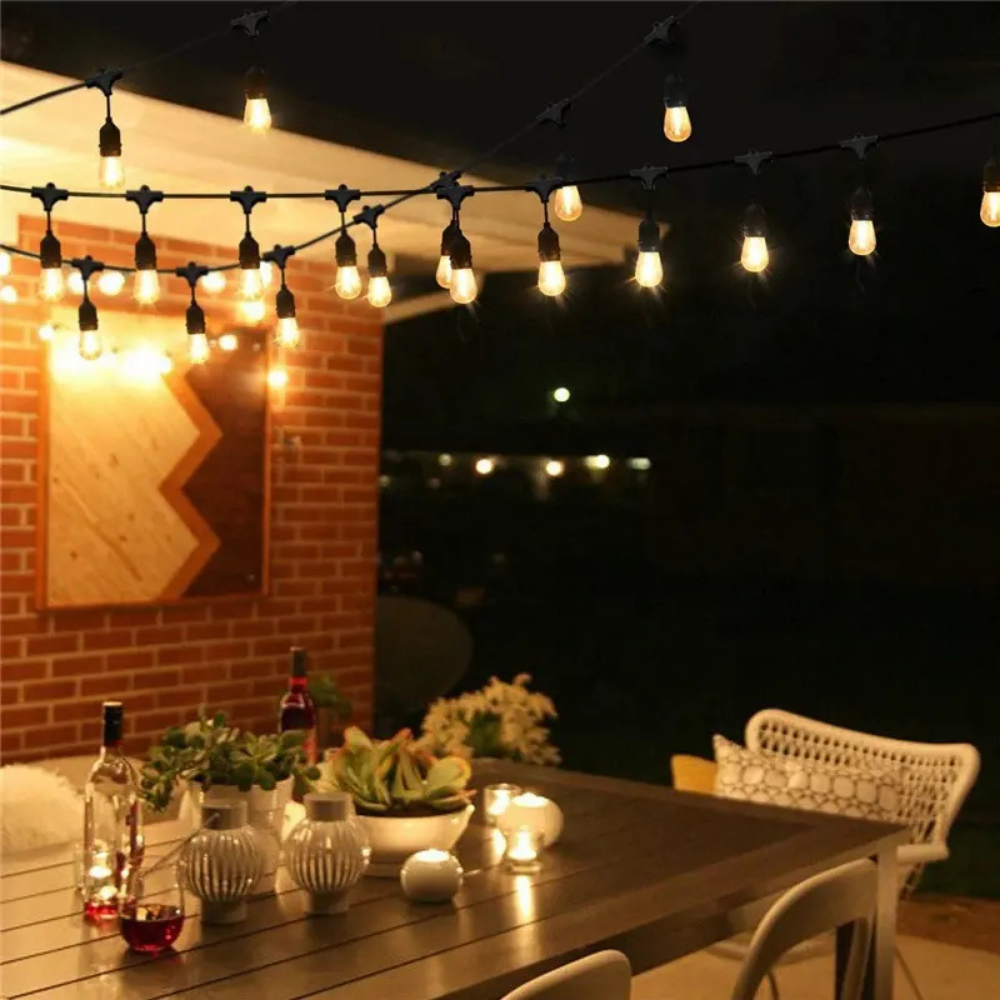 Güneş Enerjili Solar 5 Adet S14 Led Ampullü 5 Metre Led Işık Seti 