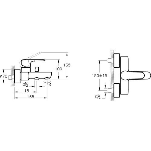 Musluk & BataryaARTEMAArtema Root Round Banyo Bataryası Krom A42725