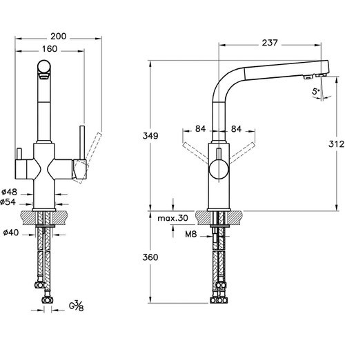 Musluk & BataryaARTEMAArtema Split Dual-Flow Eviye Bataryası Krom A42144