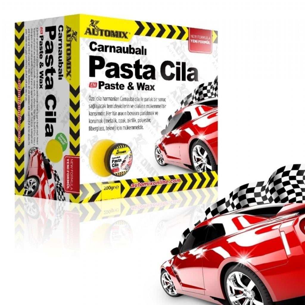 Cila & Vernik AUTOMİXAutomix Carnaubalı Pasta Cila Kutulu 200 gr